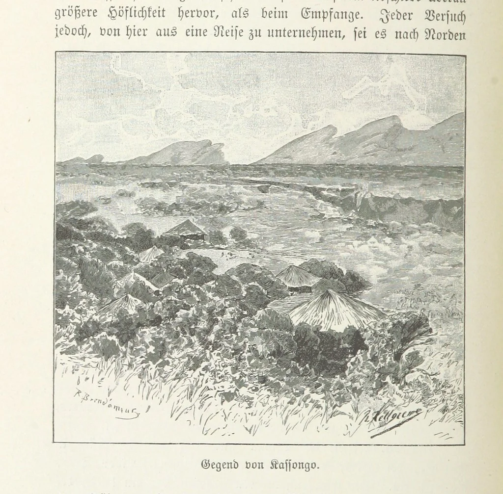 An illustration from Meine zweite Durchquerung Äquatorial-Afrikas vom Congo zum Zambesi während der Jahre 1886 und 1887 ... Mit 92 Abbildungen, etc, 1890, leaf 242