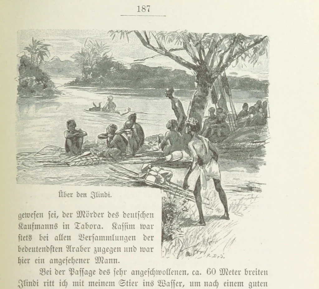 An illustration from Meine zweite Durchquerung Äquatorial-Afrikas vom Congo zum Zambesi während der Jahre 1886 und 1887 ... Mit 92 Abbildungen, etc, 1890, leaf 245