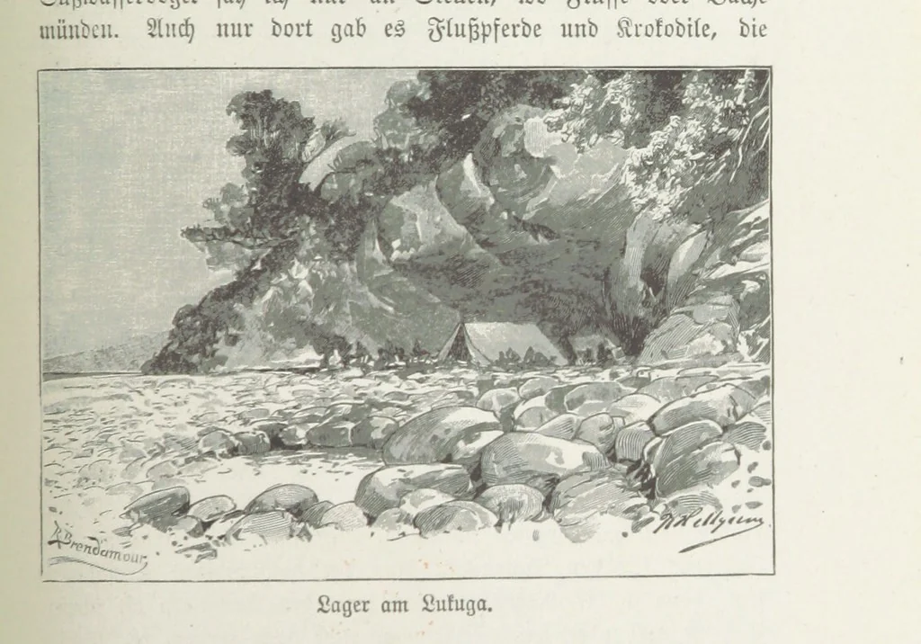 An illustration from Meine zweite Durchquerung Äquatorial-Afrikas vom Congo zum Zambesi während der Jahre 1886 und 1887 ... Mit 92 Abbildungen, etc, 1890, leaf 267
