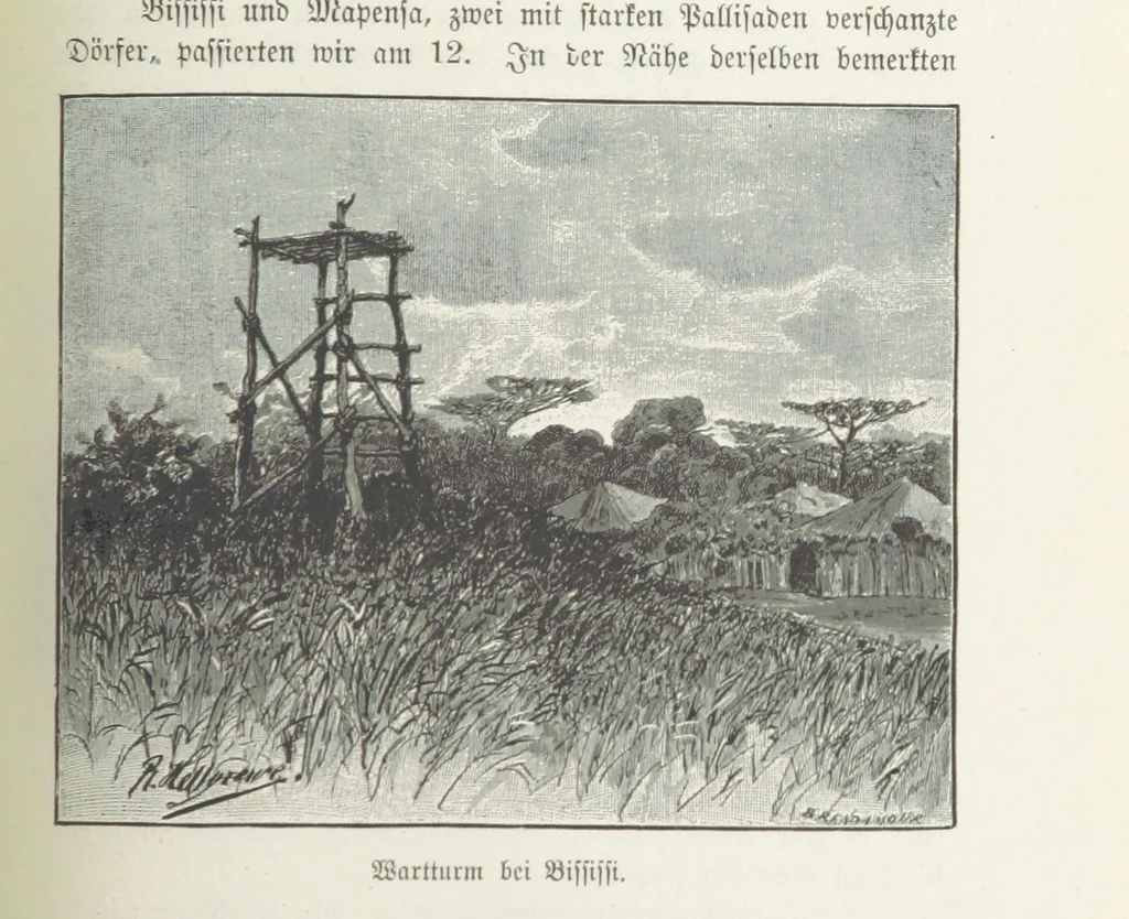 An illustration from Meine zweite Durchquerung Äquatorial-Afrikas vom Congo zum Zambesi während der Jahre 1886 und 1887 ... Mit 92 Abbildungen, etc, 1890, leaf 279