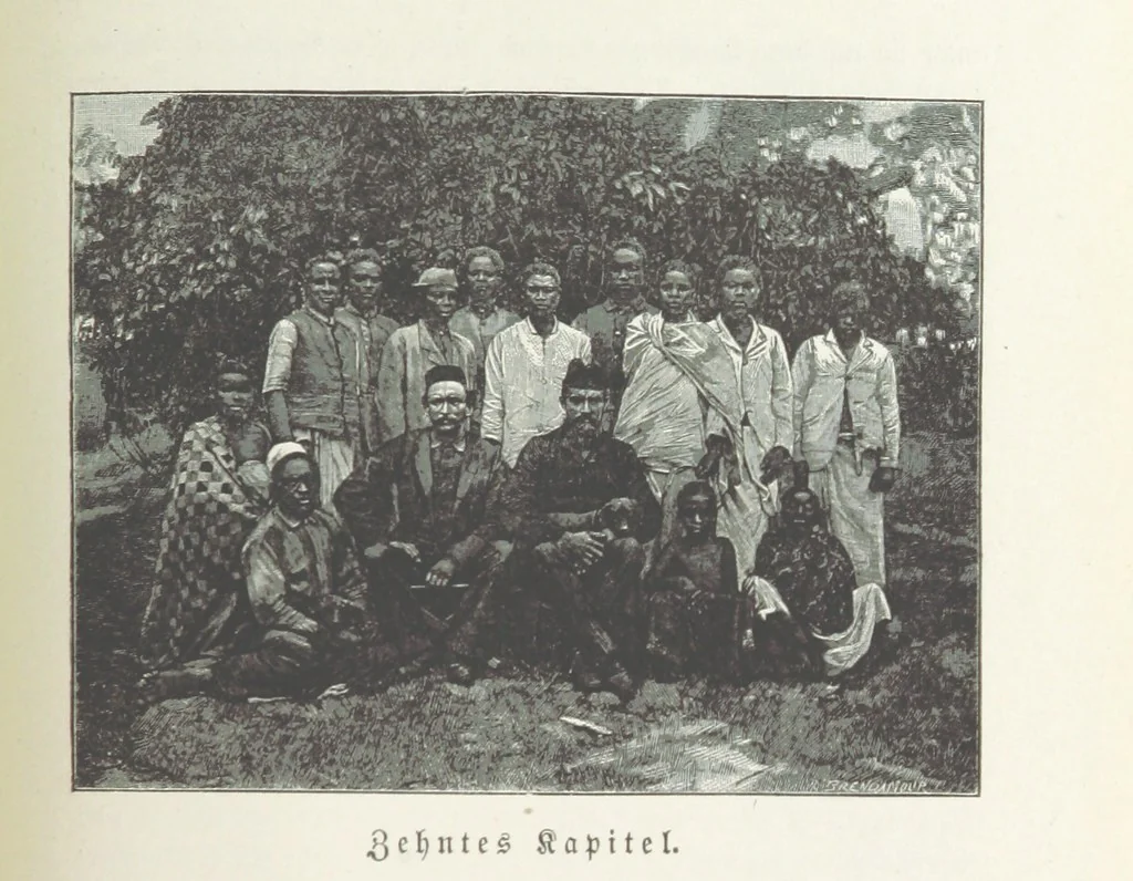 An illustration from Meine zweite Durchquerung Äquatorial-Afrikas vom Congo zum Zambesi während der Jahre 1886 und 1887 ... Mit 92 Abbildungen, etc, 1890, leaf 293