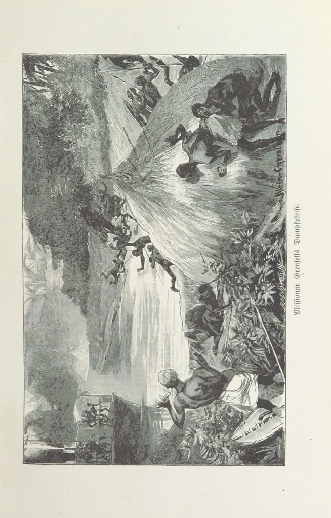 An illustration from Meine zweite Durchquerung Äquatorial-Afrikas vom Congo zum Zambesi während der Jahre 1886 und 1887 ... Mit 92 Abbildungen, etc, 1890, leaf 35
