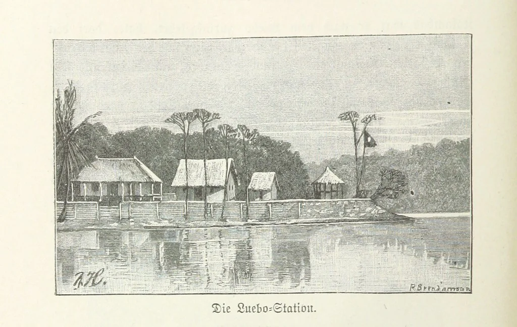 An illustration from Meine zweite Durchquerung Äquatorial-Afrikas vom Congo zum Zambesi während der Jahre 1886 und 1887 ... Mit 92 Abbildungen, etc, 1890, leaf 52