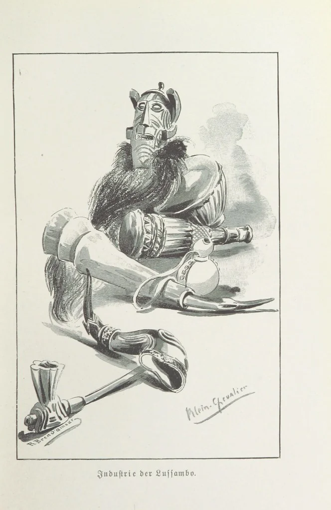 An illustration from Meine zweite Durchquerung Äquatorial-Afrikas vom Congo zum Zambesi während der Jahre 1886 und 1887 ... Mit 92 Abbildungen, etc, 1890, leaf 69