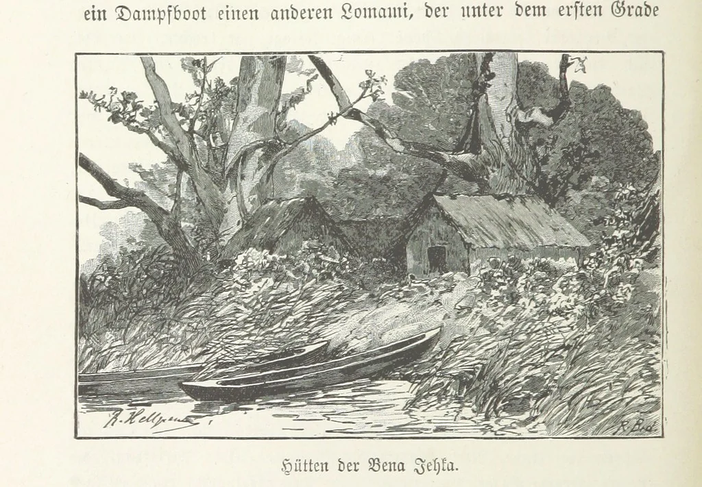 An illustration from Meine zweite Durchquerung Äquatorial-Afrikas vom Congo zum Zambesi während der Jahre 1886 und 1887 ... Mit 92 Abbildungen, etc, 1890, leaf 72