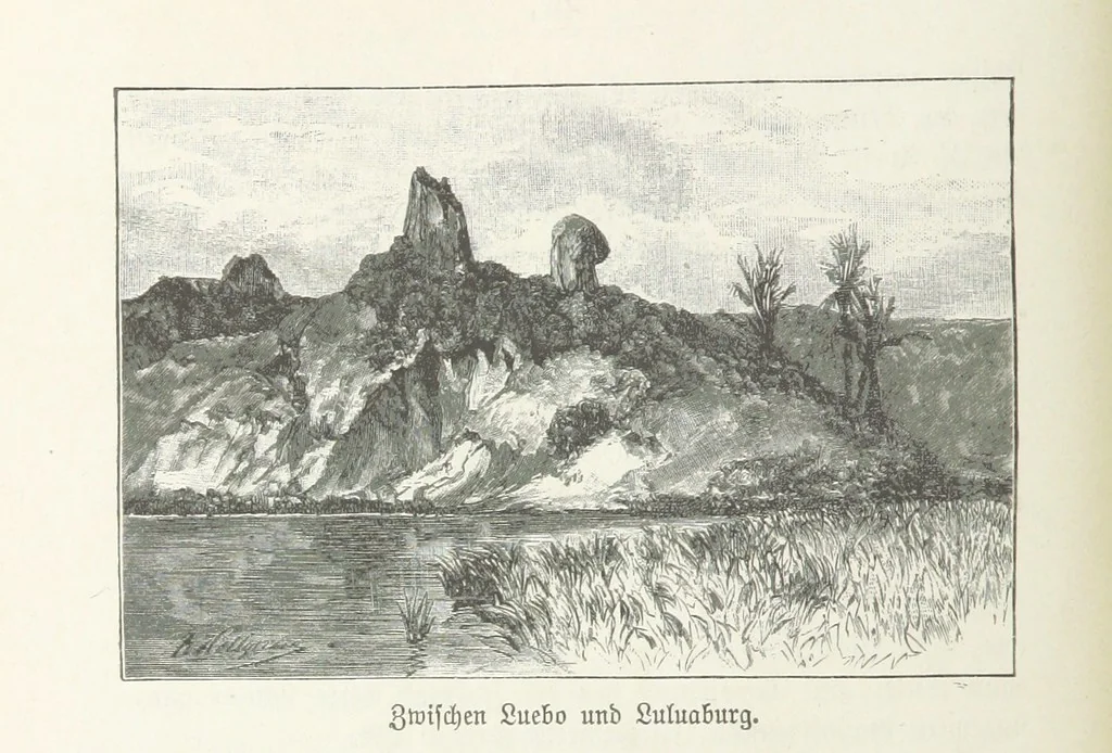 An illustration from Meine zweite Durchquerung Äquatorial-Afrikas vom Congo zum Zambesi während der Jahre 1886 und 1887 ... Mit 92 Abbildungen, etc, 1890, leaf 76