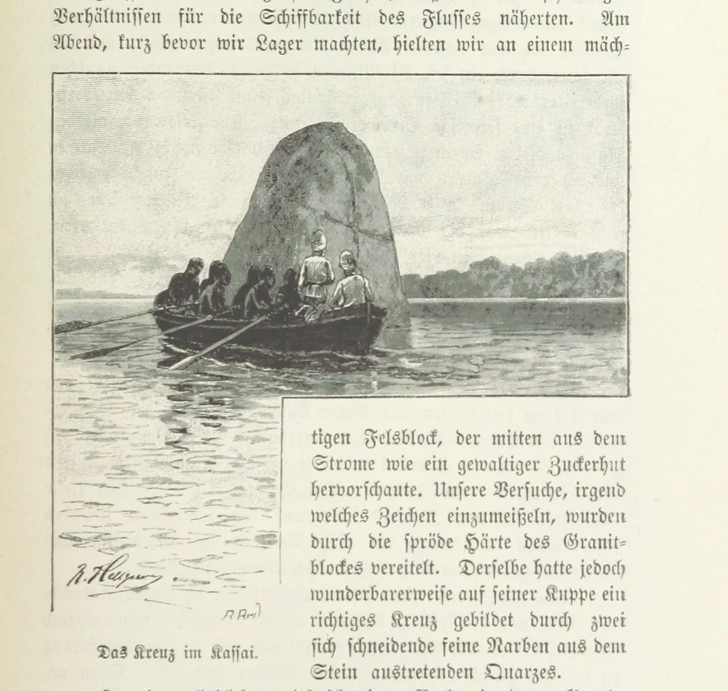 An illustration from Meine zweite Durchquerung Äquatorial-Afrikas vom Congo zum Zambesi während der Jahre 1886 und 1887 ... Mit 92 Abbildungen, etc, 1890, leaf 93