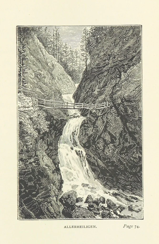 An illustration from In the Black Forest, 1882, leaf 101
