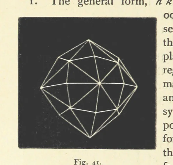 An illustration from Crystallography for Beginners. With an appendix on the use of the blowpipe and the determination of common minerals, etc. [With 3 tables of diagrams, 1896, leaf 74