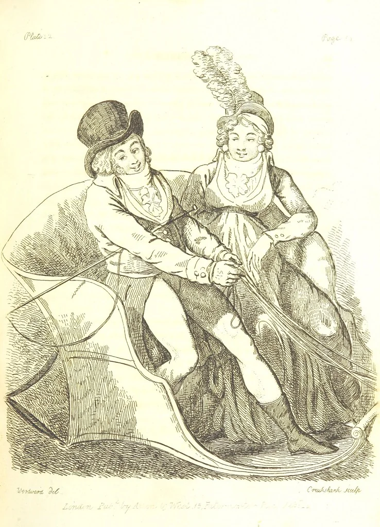 An illustration from Excentric excursions; or, literary and pictorial sketches of countenance, character and country in different parts of England and South Wales ... Embellished with ... prints [by J. Cruikshank, 1807, leaf 115