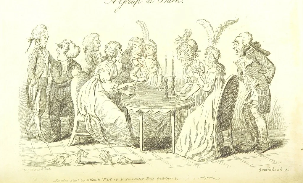 An illustration from Excentric excursions; or, literary and pictorial sketches of countenance, character and country in different parts of England and South Wales ... Embellished with ... prints [by J. Cruikshank, 1807, leaf 134