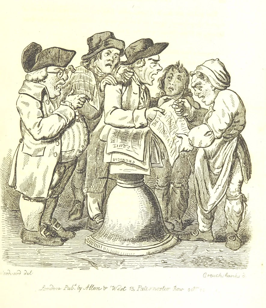 An illustration from Excentric excursions; or, literary and pictorial sketches of countenance, character and country in different parts of England and South Wales ... Embellished with ... prints [by J. Cruikshank, 1807, leaf 141
