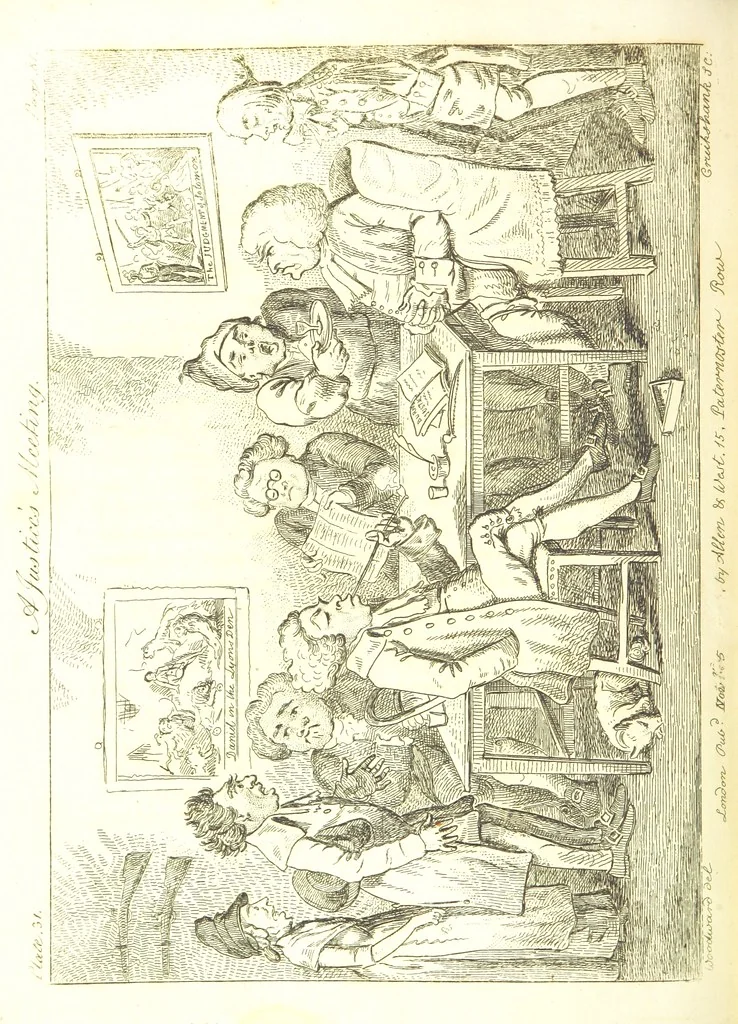 An illustration from Excentric excursions; or, literary and pictorial sketches of countenance, character and country in different parts of England and South Wales ... Embellished with ... prints [by J. Cruikshank, 1807, leaf 160