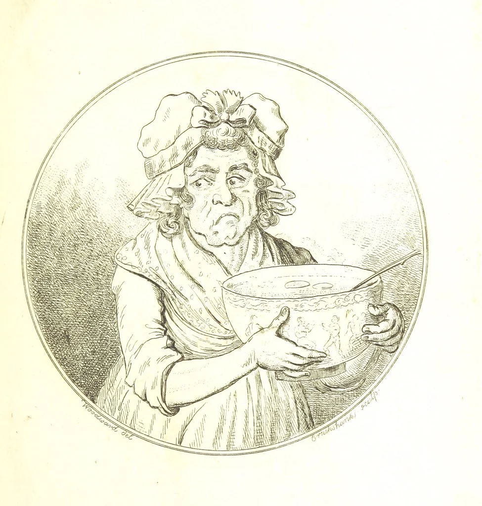 An illustration from Excentric excursions; or, literary and pictorial sketches of countenance, character and country in different parts of England and South Wales ... Embellished with ... prints [by J. Cruikshank, 1807, leaf 189