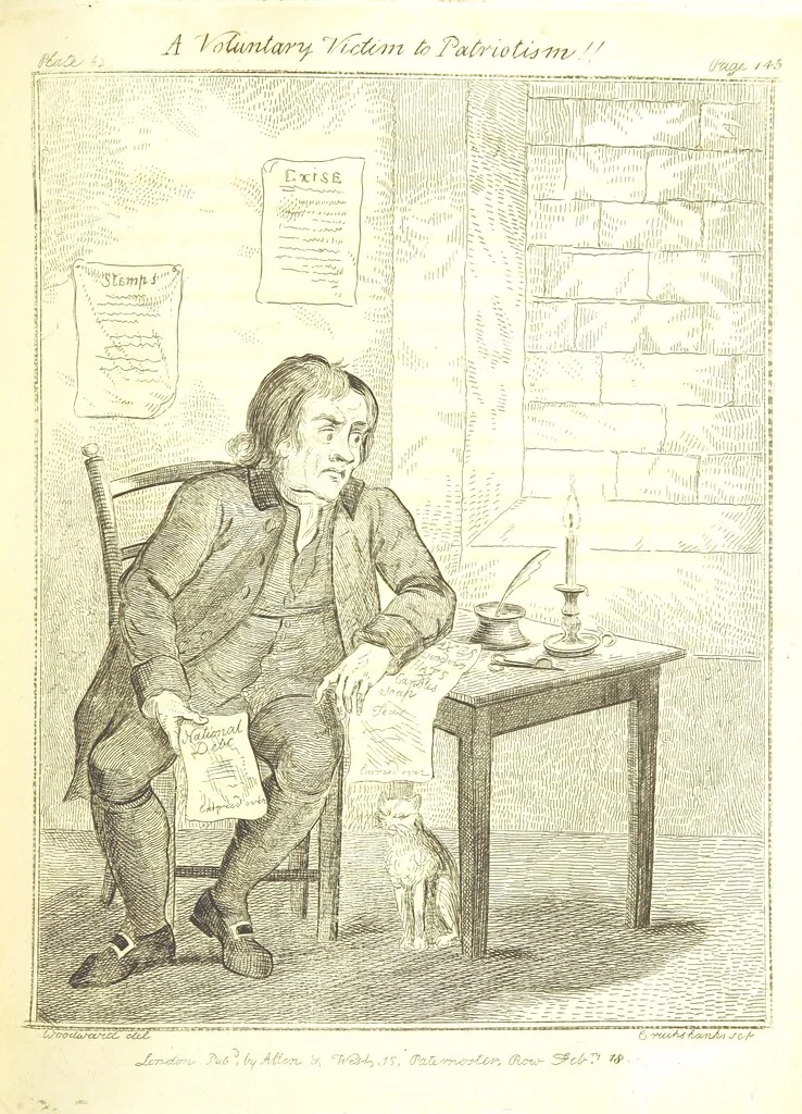 An illustration from Excentric excursions; or, literary and pictorial sketches of countenance, character and country in different parts of England and South Wales ... Embellished with ... prints [by J. Cruikshank, 1807, leaf 285