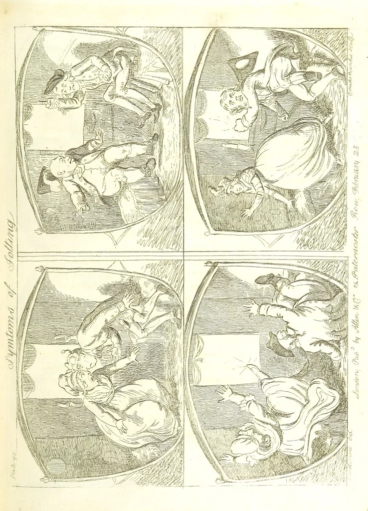An illustration from Excentric excursions; or, literary and pictorial sketches of countenance, character and country in different parts of England and South Wales ... Embellished with ... prints [by J. Cruikshank, 1807, leaf 319