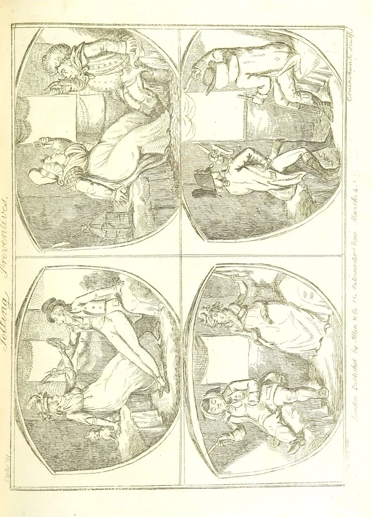 An illustration from Excentric excursions; or, literary and pictorial sketches of countenance, character and country in different parts of England and South Wales ... Embellished with ... prints [by J. Cruikshank, 1807, leaf 321