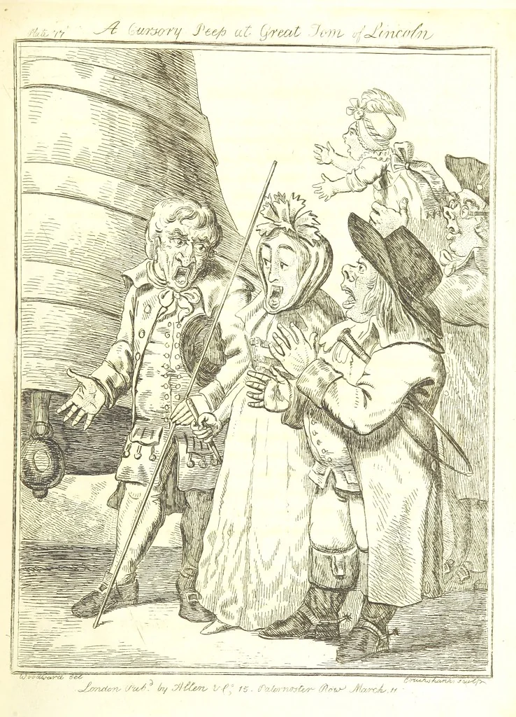 An illustration from Excentric excursions; or, literary and pictorial sketches of countenance, character and country in different parts of England and South Wales ... Embellished with ... prints [by J. Cruikshank, 1807, leaf 339