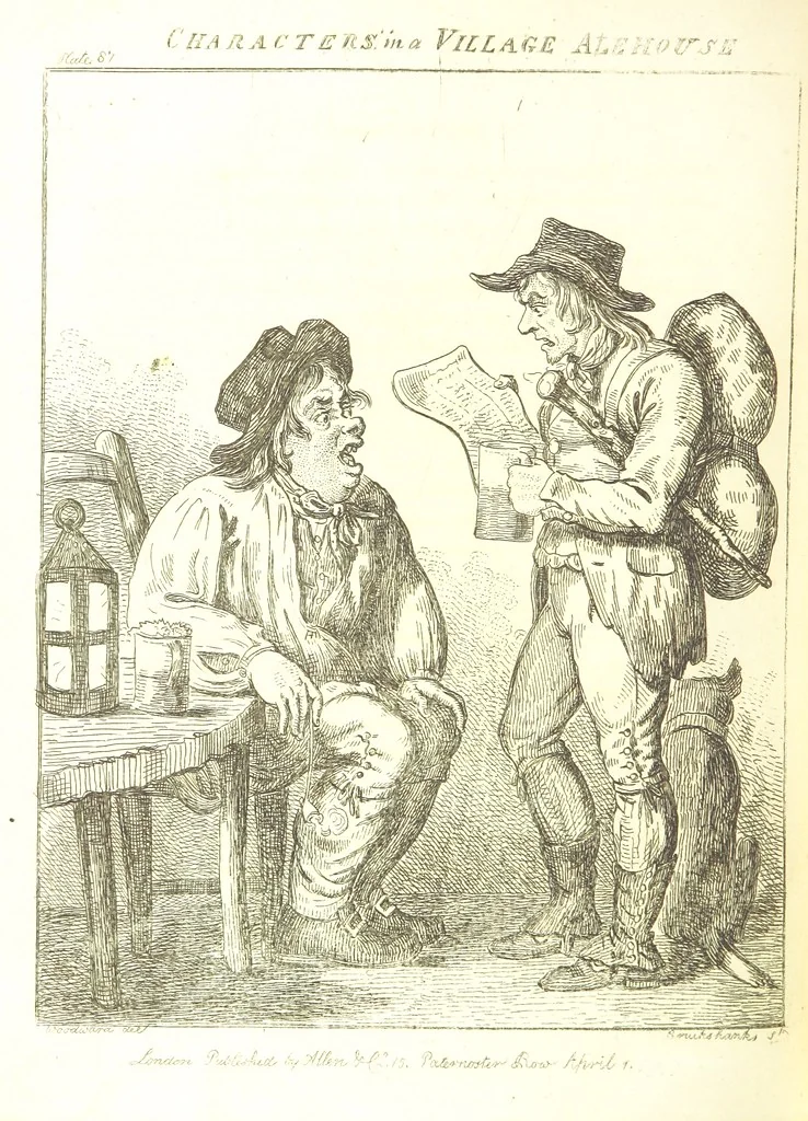 An illustration from Excentric excursions; or, literary and pictorial sketches of countenance, character and country in different parts of England and South Wales ... Embellished with ... prints [by J. Cruikshank, 1807, leaf 376