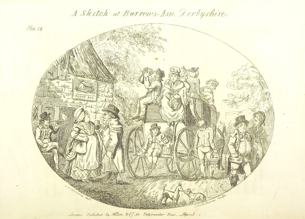 An illustration from Excentric excursions; or, literary and pictorial sketches of countenance, character and country in different parts of England and South Wales ... Embellished with ... prints [by J. Cruikshank, 1807, leaf 380