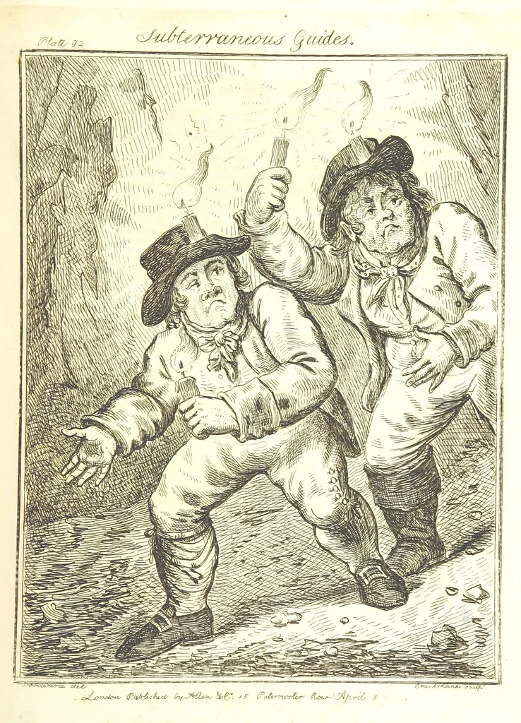 An illustration from Excentric excursions; or, literary and pictorial sketches of countenance, character and country in different parts of England and South Wales ... Embellished with ... prints [by J. Cruikshank, 1807, leaf 395