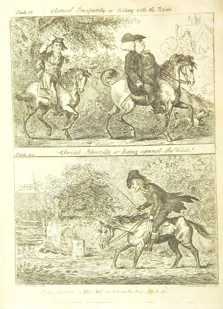 An illustration from Excentric excursions; or, literary and pictorial sketches of countenance, character and country in different parts of England and South Wales ... Embellished with ... prints [by J. Cruikshank, 1807, leaf 428