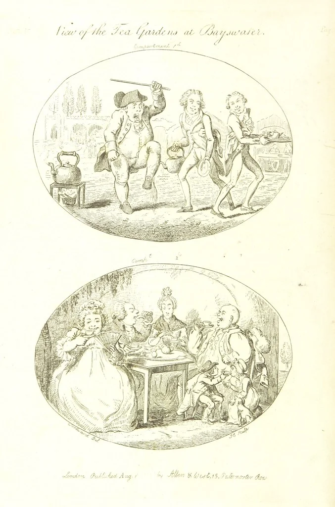 An illustration from Excentric excursions; or, literary and pictorial sketches of countenance, character and country in different parts of England and South Wales ... Embellished with ... prints [by J. Cruikshank, 1807, leaf 46