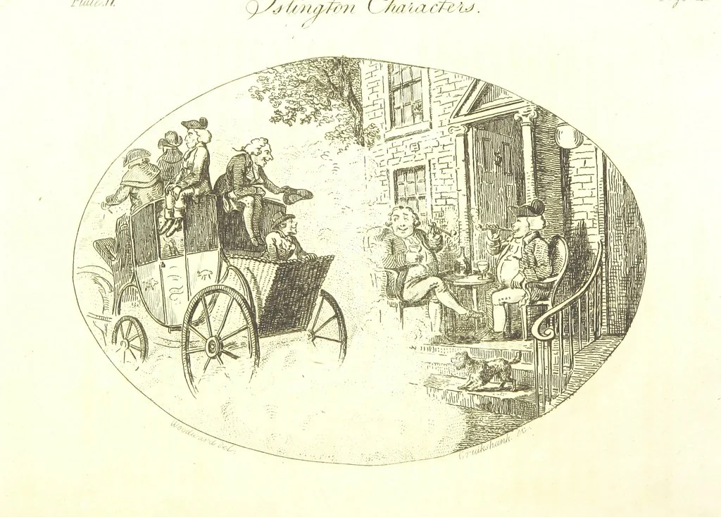An illustration from Excentric excursions; or, literary and pictorial sketches of countenance, character and country in different parts of England and South Wales ... Embellished with ... prints [by J. Cruikshank, 1807, leaf 64