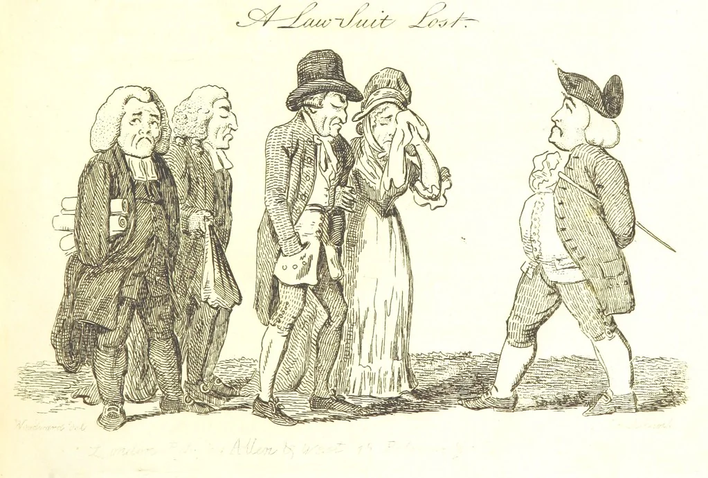 An illustration from Excentric excursions; or, literary and pictorial sketches of countenance, character and country in different parts of England and South Wales ... Embellished with ... prints [by J. Cruikshank, 1807, leaf 95