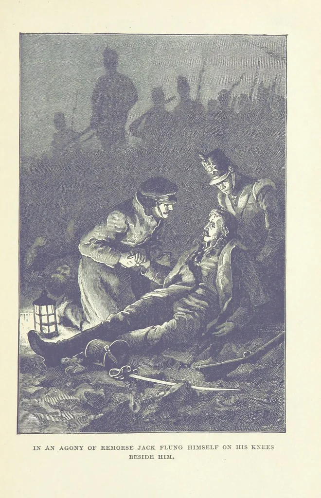 An illustration from In the Days of '54. A story of love and sacrifice, etc, 1893, leaf 135