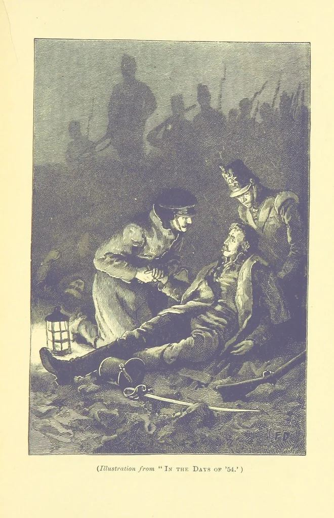 An illustration from In the Days of '54. A story of love and sacrifice, etc, 1893, leaf 171