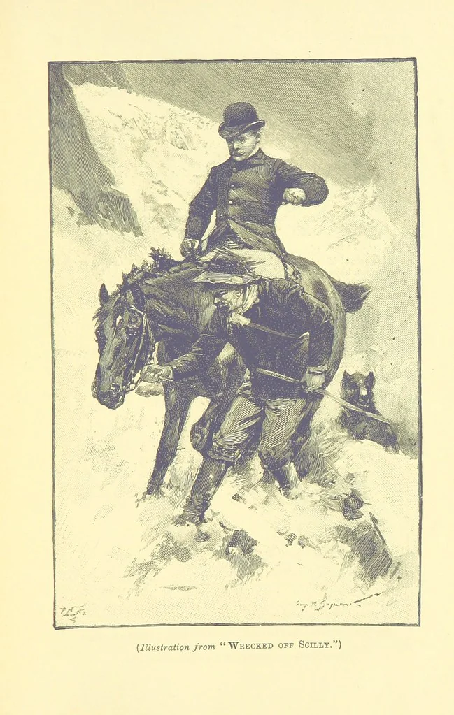 An illustration from In the Days of '54. A story of love and sacrifice, etc, 1893, leaf 175