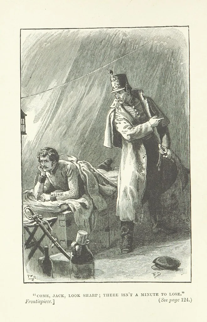 An illustration from In the Days of '54. A story of love and sacrifice, etc, 1893, leaf 6