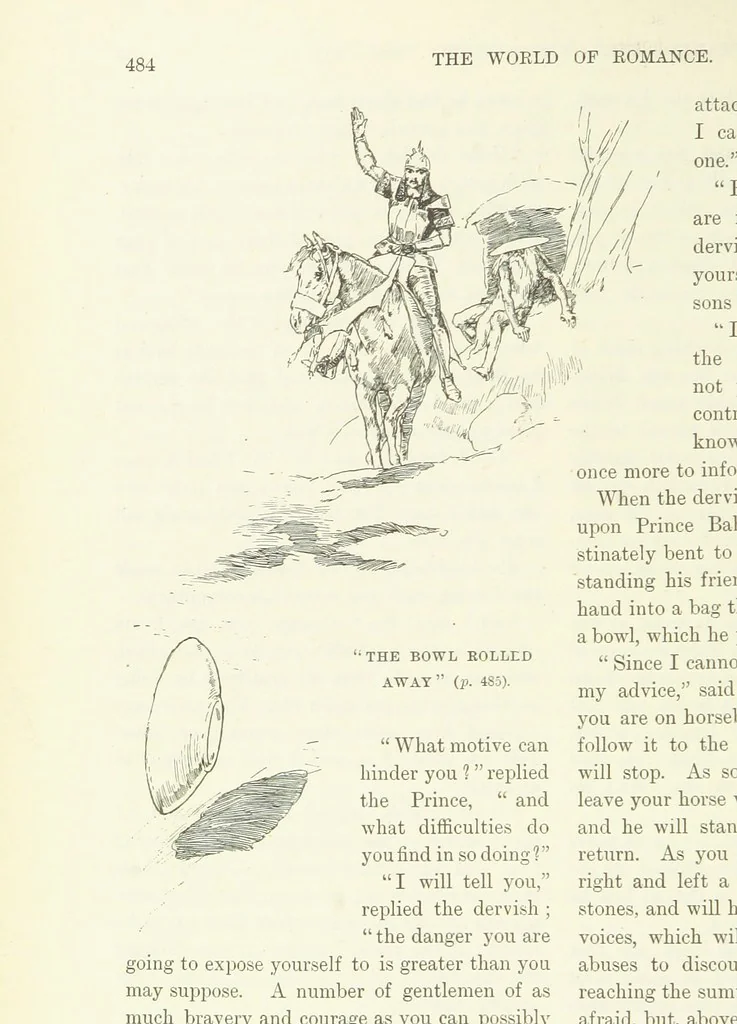 An illustration from The World of Romance. A treasury of tales, legends and traditions. Illustrated, 1892, leaf 518