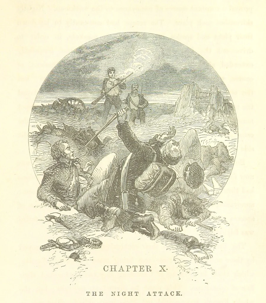 An illustration from The Fife and Drum; or, would be a soldier, 1863, leaf 143