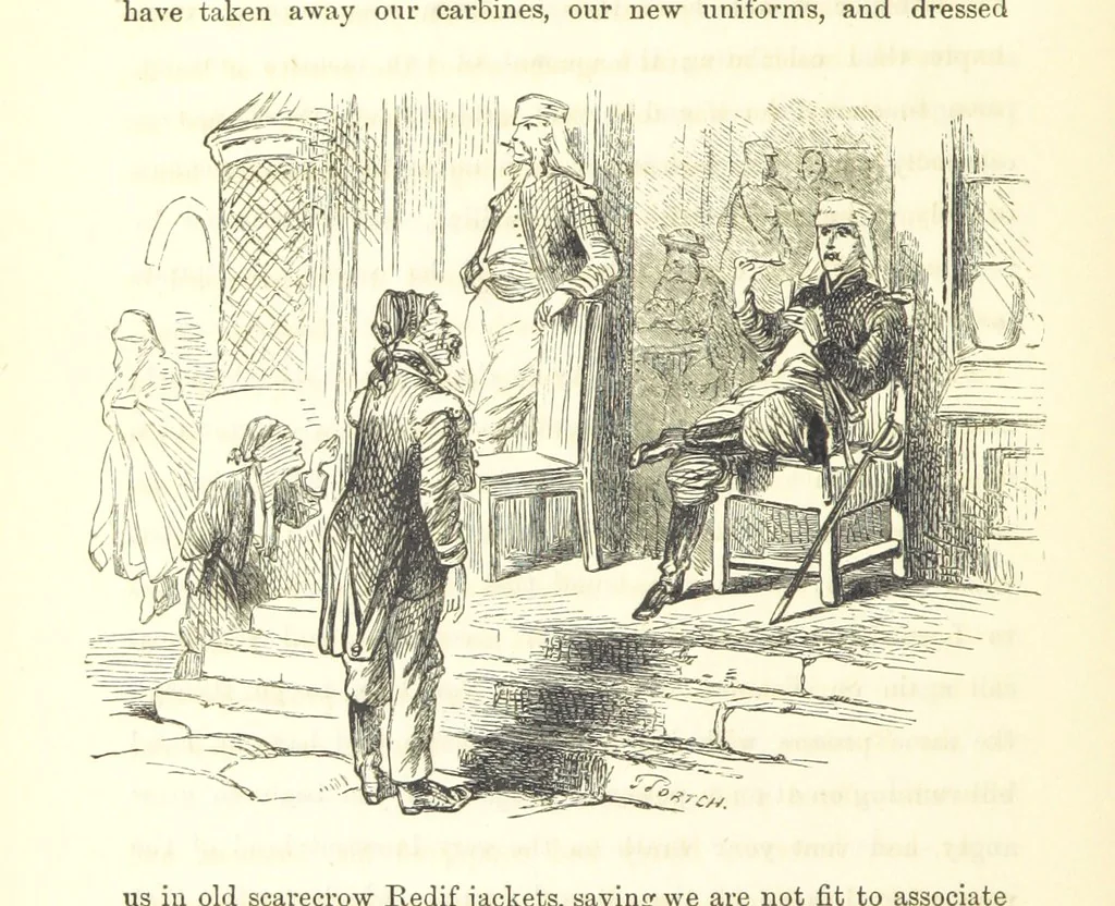 An illustration from The Fife and Drum; or, would be a soldier, 1863, leaf 236