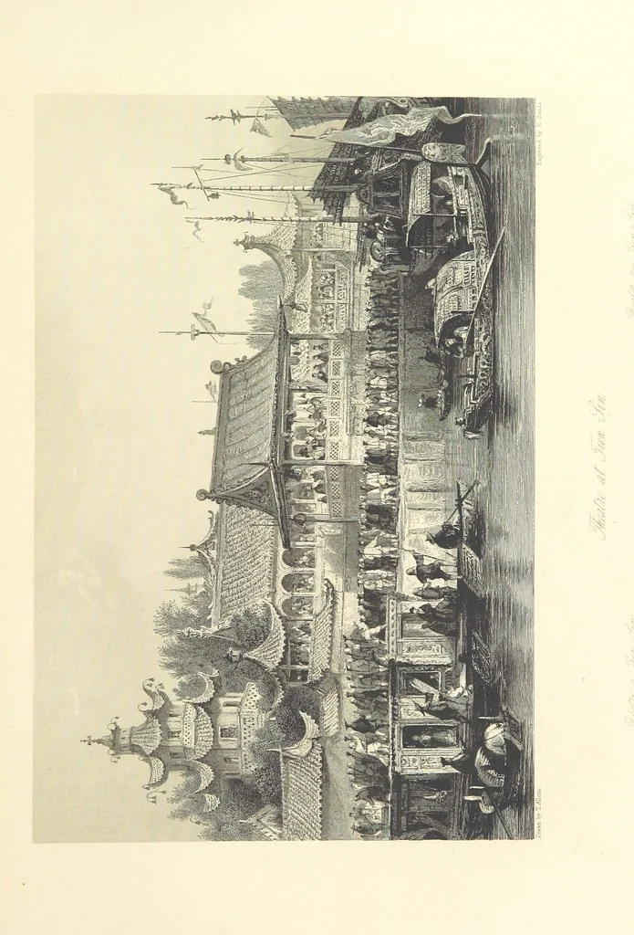 An illustration from China: in a series of views, displaying the scenery, architecture and social habits of that ancient empire. Drawn ... by T. Allom. With historical and descriptive notices by the Rev. G. N. Wright, 1858, leaf 149