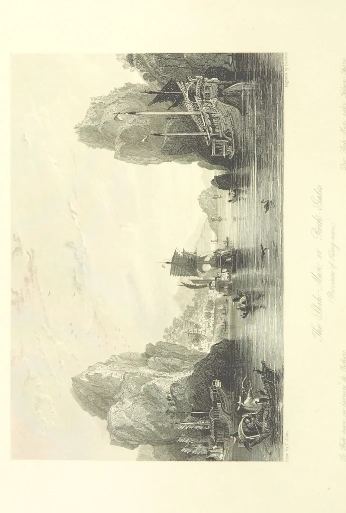 An illustration from China: in a series of views, displaying the scenery, architecture and social habits of that ancient empire. Drawn ... by T. Allom. With historical and descriptive notices by the Rev. G. N. Wright, 1858, leaf 210