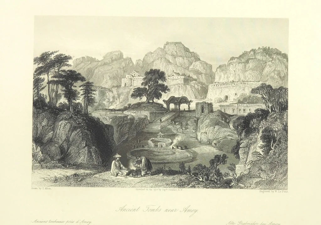 An illustration from China: in a series of views, displaying the scenery, architecture and social habits of that ancient empire. Drawn ... by T. Allom. With historical and descriptive notices by the Rev. G. N. Wright, 1858, leaf 128