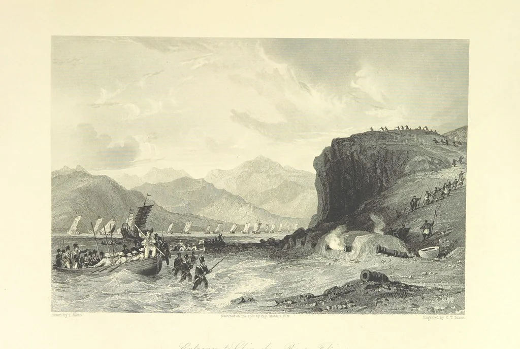 An illustration from China: in a series of views, displaying the scenery, architecture and social habits of that ancient empire. Drawn ... by T. Allom. With historical and descriptive notices by the Rev. G. N. Wright, 1858, leaf 159