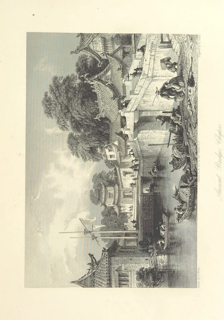An illustration from China: in a series of views, displaying the scenery, architecture and social habits of that ancient empire. Drawn ... by T. Allom. With historical and descriptive notices by the Rev. G. N. Wright, 1858, leaf 175