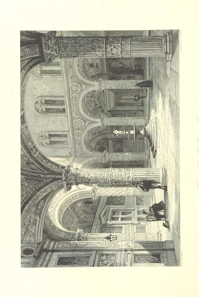 An illustration from Belgium, the Rhine, Italy, Greece, and the Shores and Islands of the Mediterranean, illustrated in a series of engravings from drawings on the spot, by T. Allom, Esq., Colonel Cockburn ... With historical, classical and picturesque descriptions by the Rev. G. N. Wright and L. F. A. Buckingham, 1851, leaf 100