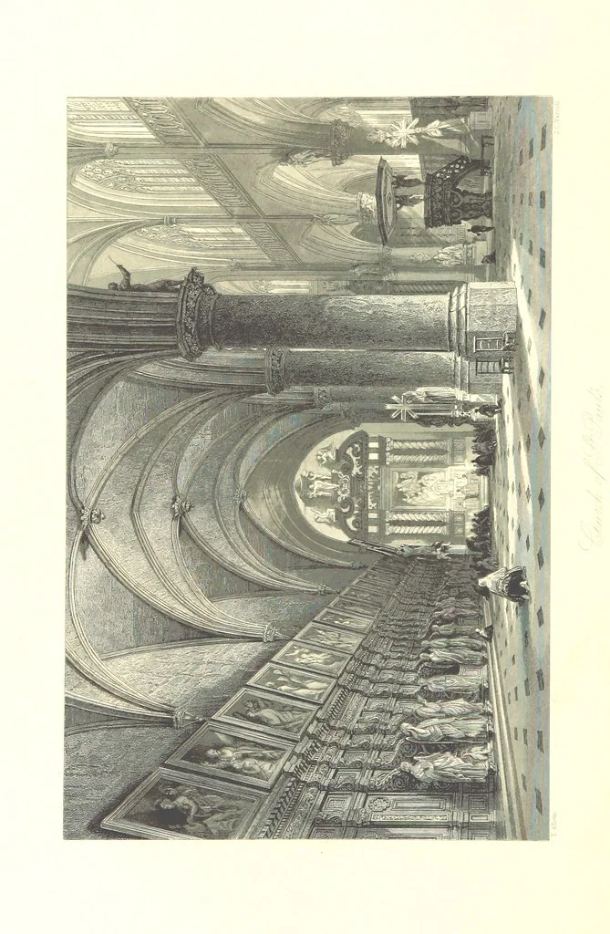 An illustration from Belgium, the Rhine, Italy, Greece, and the Shores and Islands of the Mediterranean, illustrated in a series of engravings from drawings on the spot, by T. Allom, Esq., Colonel Cockburn ... With historical, classical and picturesque descriptions by the Rev. G. N. Wright and L. F. A. Buckingham, 1851, leaf 112