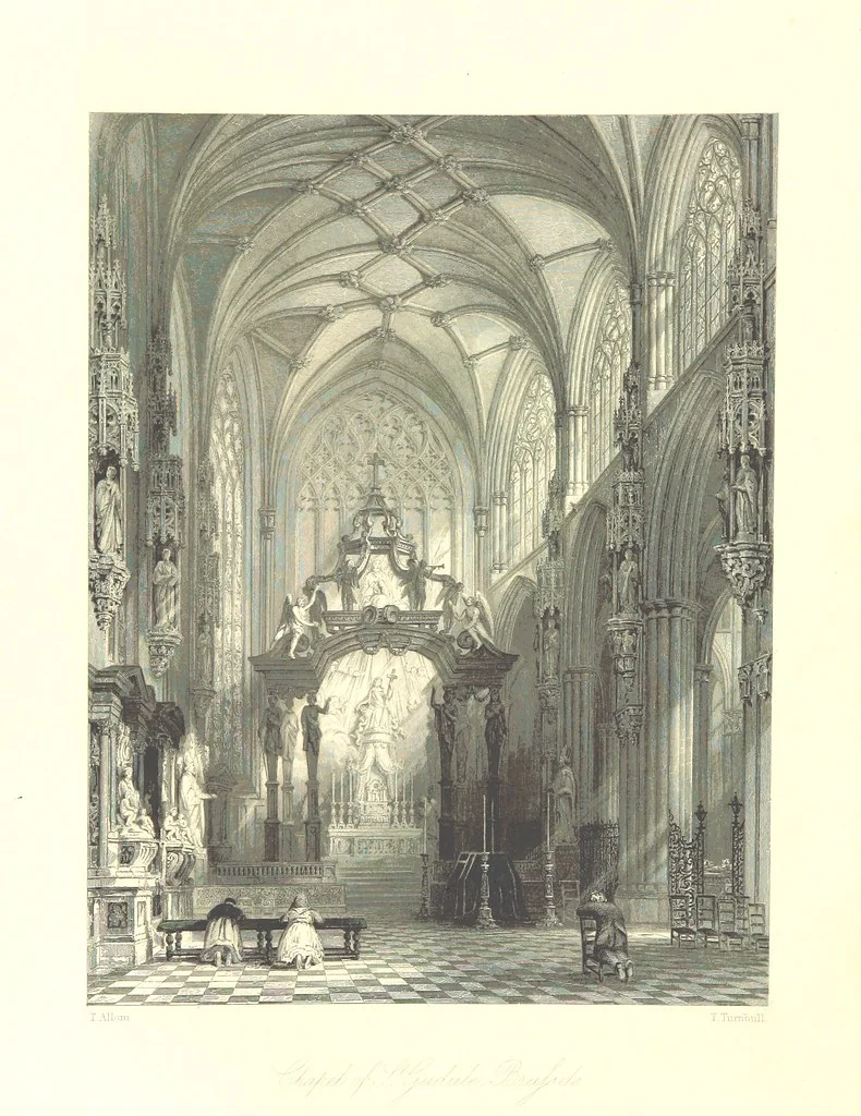 An illustration from Belgium, the Rhine, Italy, Greece, and the Shores and Islands of the Mediterranean, illustrated in a series of engravings from drawings on the spot, by T. Allom, Esq., Colonel Cockburn ... With historical, classical and picturesque descriptions by the Rev. G. N. Wright and L. F. A. Buckingham, 1851, leaf 16