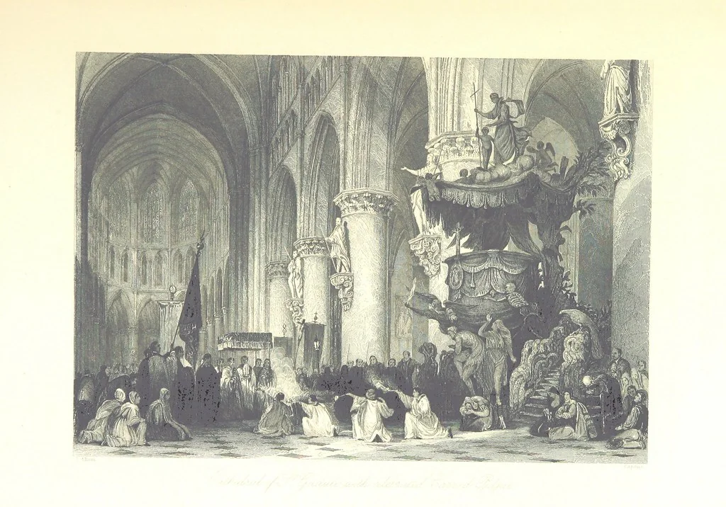 An illustration from Belgium, the Rhine, Italy, Greece, and the Shores and Islands of the Mediterranean, illustrated in a series of engravings from drawings on the spot, by T. Allom, Esq., Colonel Cockburn ... With historical, classical and picturesque descriptions by the Rev. G. N. Wright and L. F. A. Buckingham, 1851, leaf 169