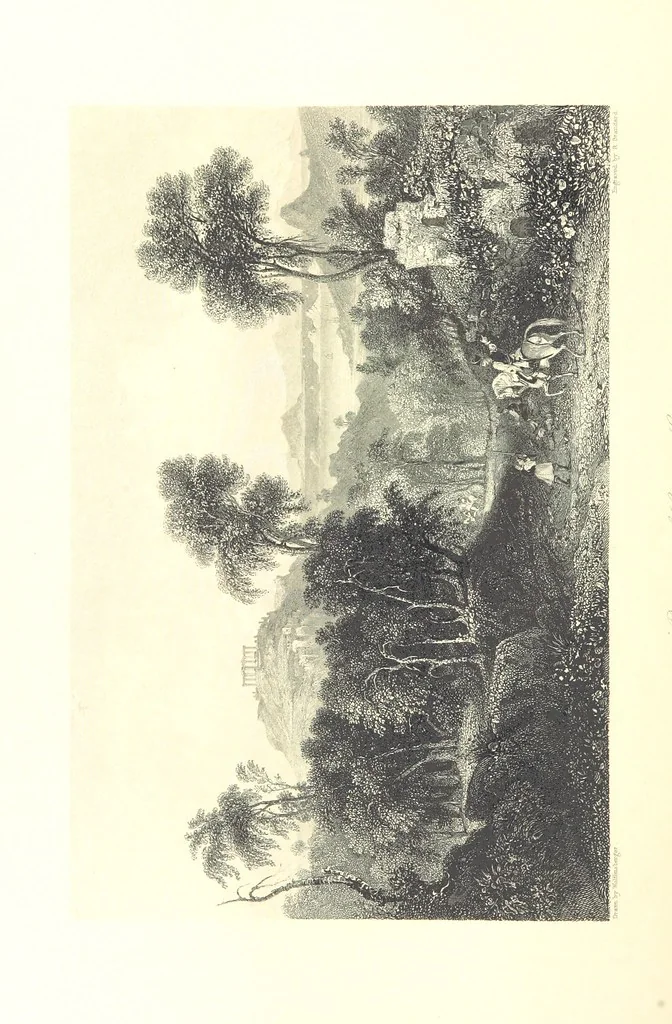 An illustration from Belgium, the Rhine, Italy, Greece, and the Shores and Islands of the Mediterranean, illustrated in a series of engravings from drawings on the spot, by T. Allom, Esq., Colonel Cockburn ... With historical, classical and picturesque descriptions by the Rev. G. N. Wright and L. F. A. Buckingham, 1851, leaf 180