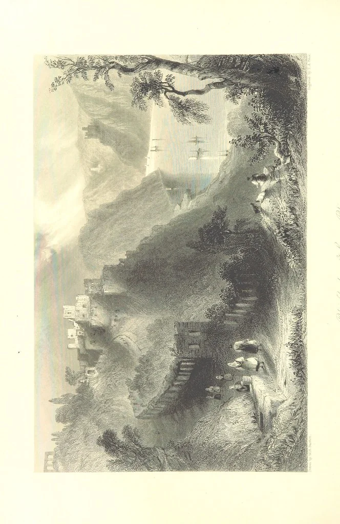 An illustration from Belgium, the Rhine, Italy, Greece, and the Shores and Islands of the Mediterranean, illustrated in a series of engravings from drawings on the spot, by T. Allom, Esq., Colonel Cockburn ... With historical, classical and picturesque descriptions by the Rev. G. N. Wright and L. F. A. Buckingham, 1851, leaf 24