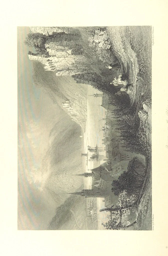 An illustration from Belgium, the Rhine, Italy, Greece, and the Shores and Islands of the Mediterranean, illustrated in a series of engravings from drawings on the spot, by T. Allom, Esq., Colonel Cockburn ... With historical, classical and picturesque descriptions by the Rev. G. N. Wright and L. F. A. Buckingham, 1851, leaf 306