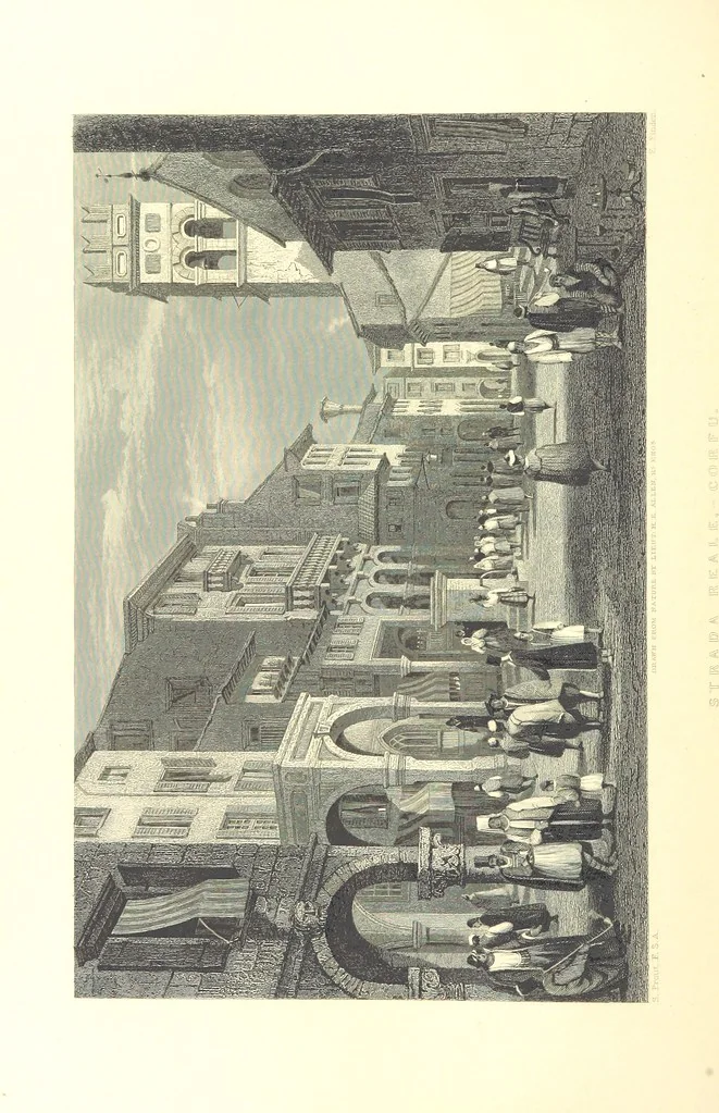 An illustration from Belgium, the Rhine, Italy, Greece, and the Shores and Islands of the Mediterranean, illustrated in a series of engravings from drawings on the spot, by T. Allom, Esq., Colonel Cockburn ... With historical, classical and picturesque descriptions by the Rev. G. N. Wright and L. F. A. Buckingham, 1851, leaf 374