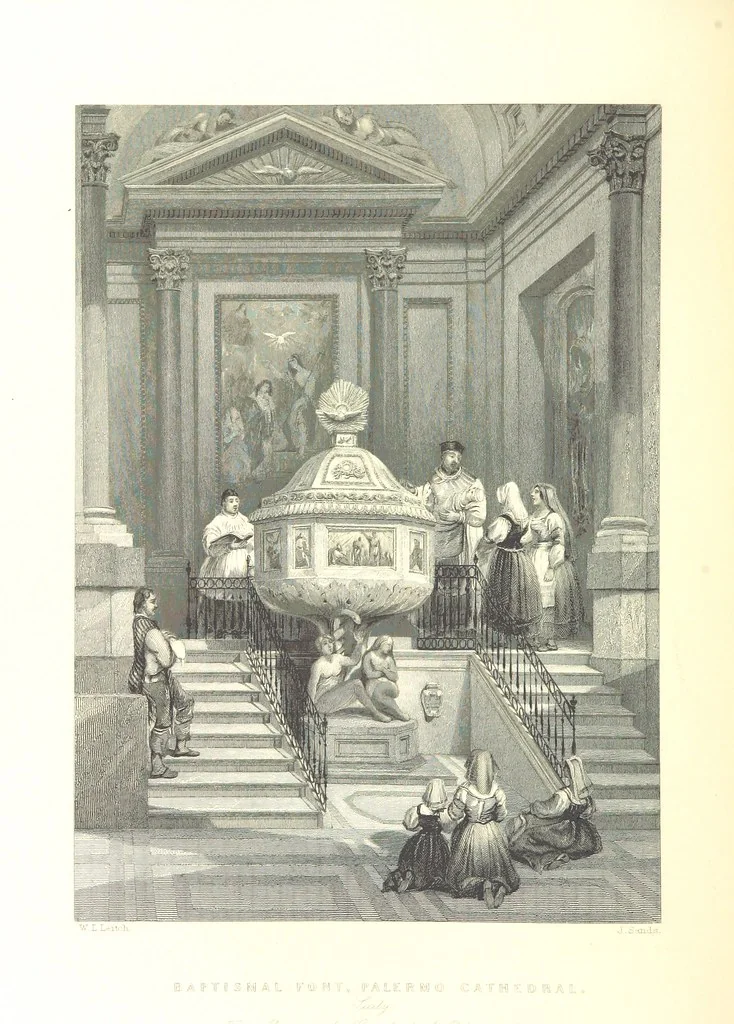 An illustration from Belgium, the Rhine, Italy, Greece, and the Shores and Islands of the Mediterranean, illustrated in a series of engravings from drawings on the spot, by T. Allom, Esq., Colonel Cockburn ... With historical, classical and picturesque descriptions by the Rev. G. N. Wright and L. F. A. Buckingham, 1851, leaf 394